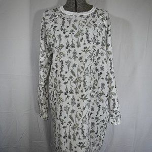 Floral Sheer Long Sleeve Midi Dress